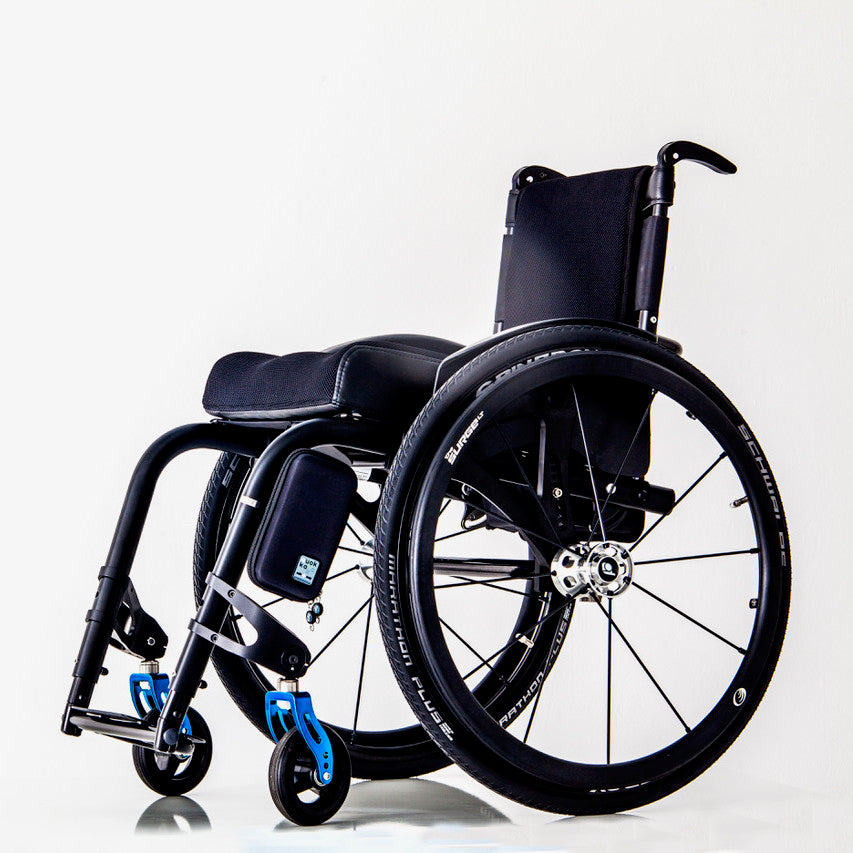 QUOKKA Rollstuhltasche für Smartphones am Rollstuhl in Schwarz